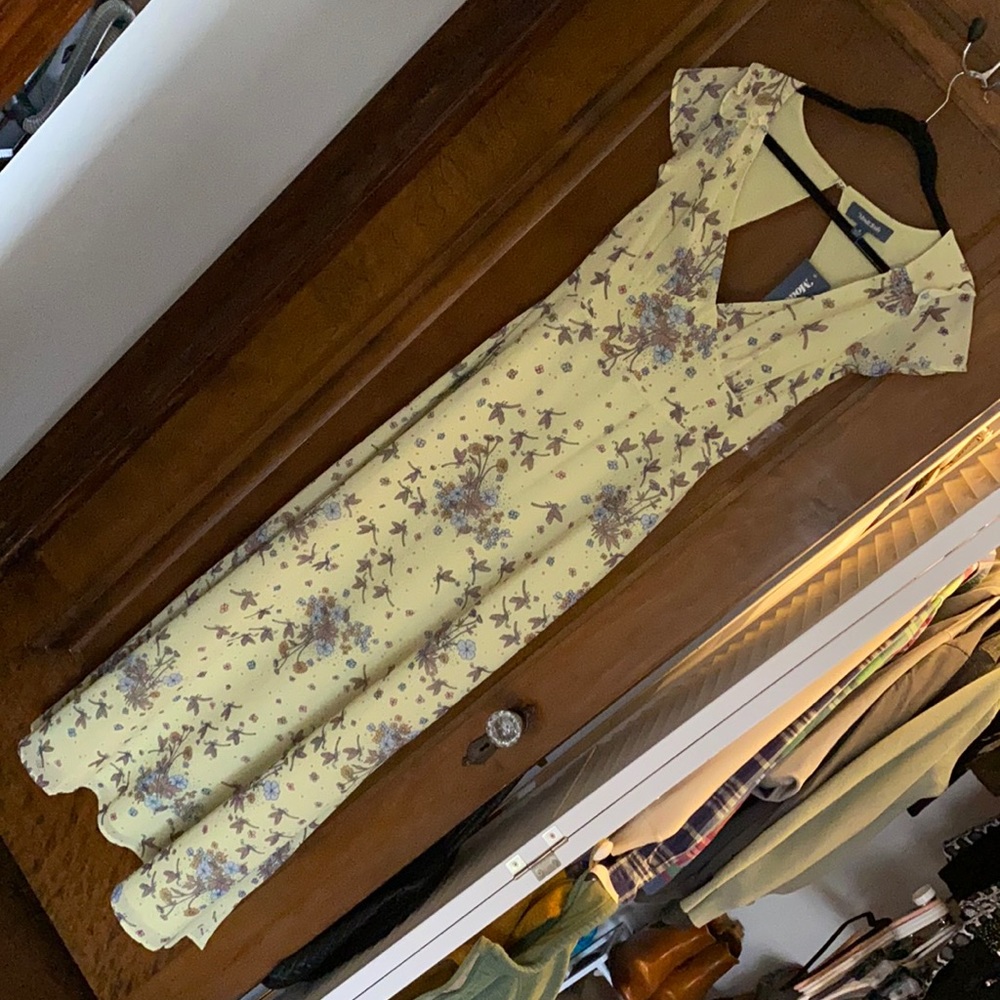 ModCloth Flutter Sleeve Maxi Dress sz 4 NWT